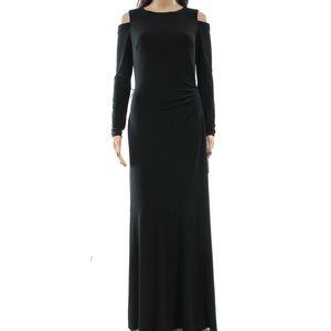 Ralph Lauren cold shoulder black maxi dress